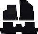 Rigum Set of Front and Rear Mats 3pcs from Carpet for Peugeot 3008 (I) Black