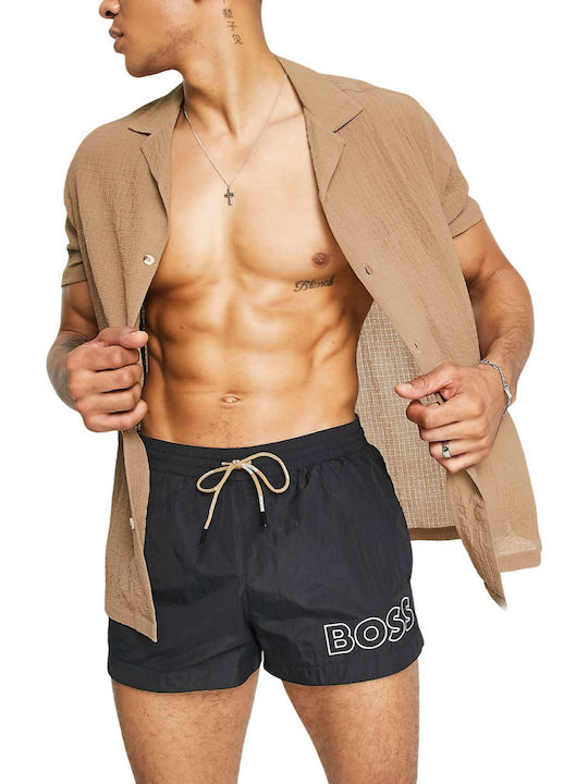 Boss Mooneye Herren Badebekleidung Shorts Schwarz