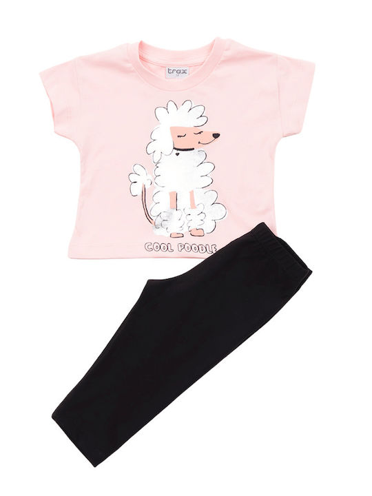 Trax Kids Set with Leggings Summer 2pcs Pink