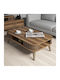 Rectangular Central Wooden Walnut Coffee Table W105xD60xH34.6cm