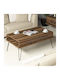 Rectangular Central Coffee Table Wooden Walnut M105xW56xH45.8cm