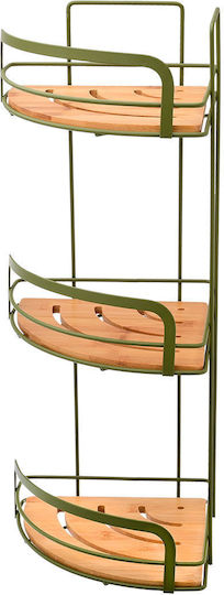 Estia Essentials Γωνιακή Επιτοίχια Ραφιέρα Μπάνιου Bamboo με 3 Ράφια 19.5x19.5x49cm Καφέ Estia Essentials Γωνιακή Επιτοίχια Ραφιέρα Μπάνιου Bamboo με 3 Ράφια 19.5x19.5x49cm Καφέ