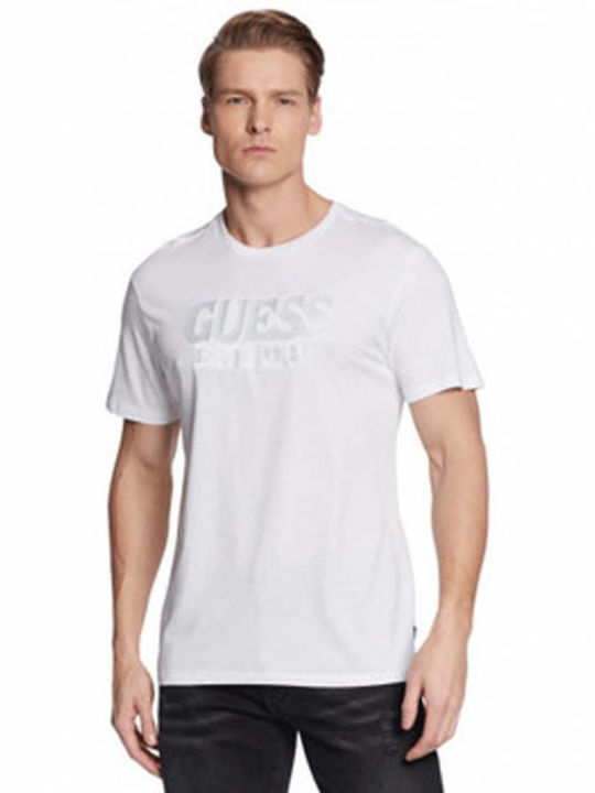 Guess Men's T-Shirt with Logo White