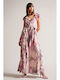 Ted Baker Maxi Φόρεμα για Γάμο / Βάπτιση Αμάνικο Ροζ