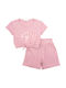 Funky Kids Set with Shorts Summer 2pcs Pink