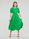 Desigual Summer Midi Dress Green