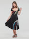 Desigual Arty Summer Midi Dress Black