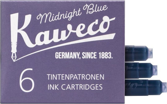 Kaweco 6 Replacement Pen Inks for Fountain Pen Midnight Blue 1ml