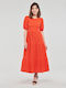 Desigual Summer Maxi Dress Orange