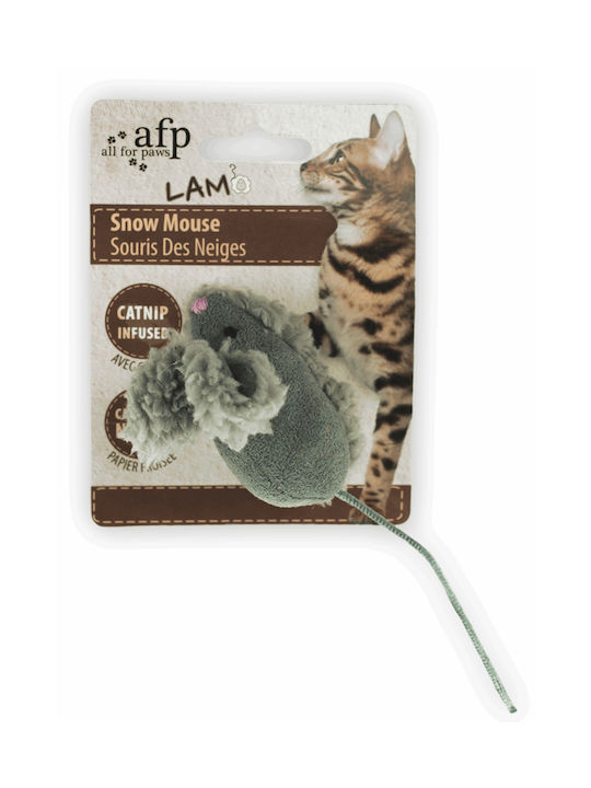 All For Paws Snow Mouse Toy Παιχνίδι Γάτας με Catnip Σκούρο Καφέ