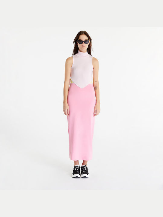 Adidas Maxi Φόρεμα Ζιβάγκο Ροζ