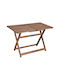 Wooden Masa pentru spații exterioare Pliabil Retto 120x75x71buc