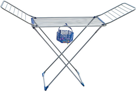 Vesta Aluhang Folding Floor Clothes Drying Rack Aluminum with Wheels with Hanging Length 20m
