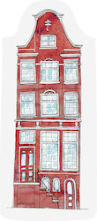 House Ευχετήρια Κάρτα 21x12cm σε Κόκκινο Χρώμα