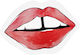 Kiss Greeting Card 21x12cm in Red Color