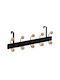 5Five Door Hook Door Ball 10 Slots Metallic 43.9x11.5x16.7cm