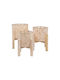 Fylliana Übertopf Korbweide Beige mit Gestell 29x29x39εκ.