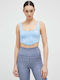 Guess Women's Athletic Crop Top with Straps Light Blue