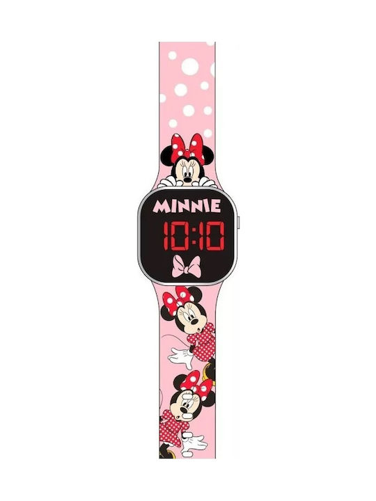 Kids Licensing Παιδικό Ψηφιακό Ρολόι 30mm Minnie Ροζ