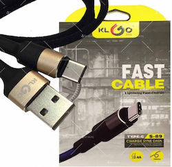 KLGO S-89 USB 2.0 USB-C männlich - USB-A 1m