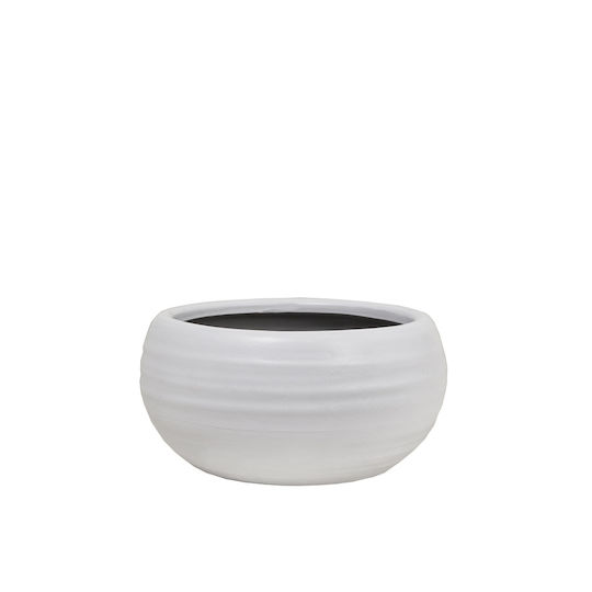 Zaros Διακοσμητικό Μπωλ Κεραμικό Λευκό 23.5x23.5x12cm