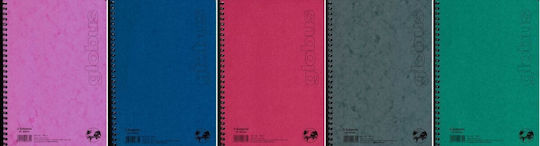 Globus Spiral Ruled Notebook B5 120 Paper Sheets 4 Subjects (Miscellaneous Colours)