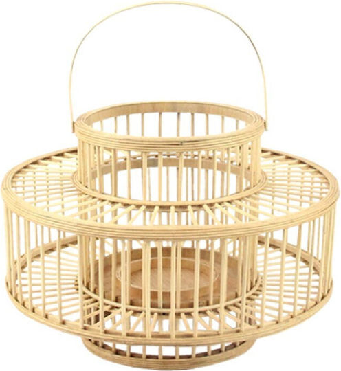Art et Lumiere Φαναράκι Bamboo Μπεζ 45x45x46εκ.
