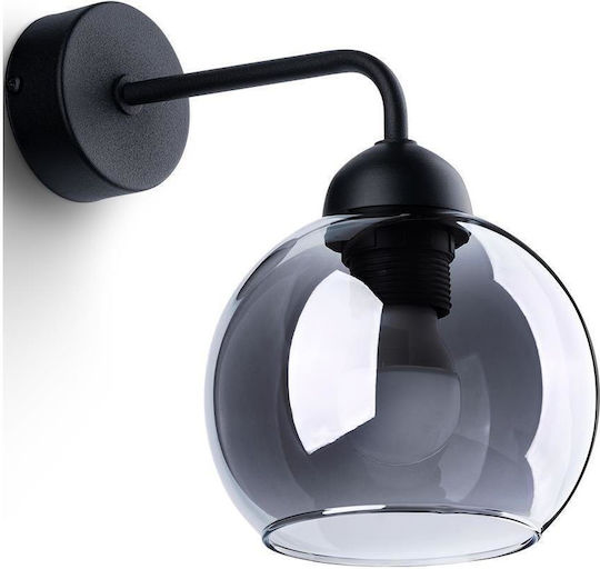 Sollux Alino Modern Lamp Wall with Socket E27 Black 15x17x20cm