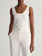 Gant Women's Summer Blouse Cotton Sleeveless White