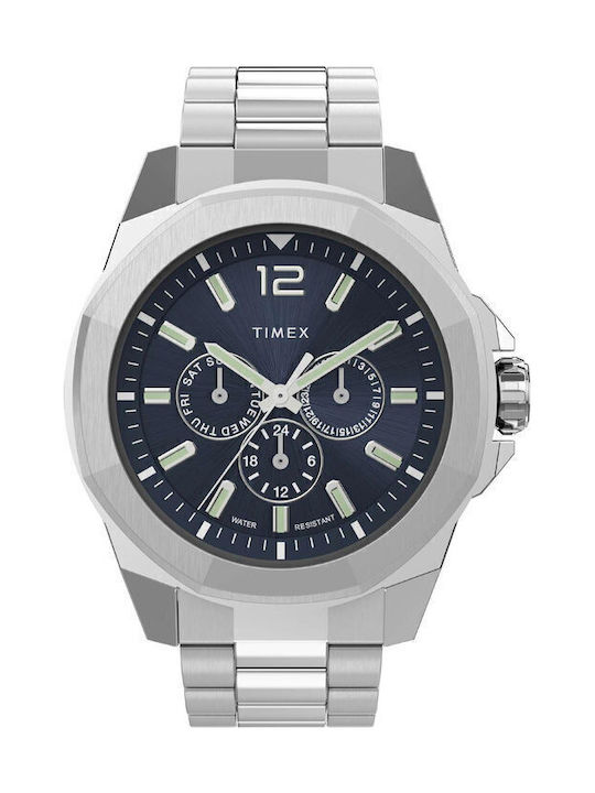 Timex Herrenuhr 38mm Batterie mit Silber Metallarmband