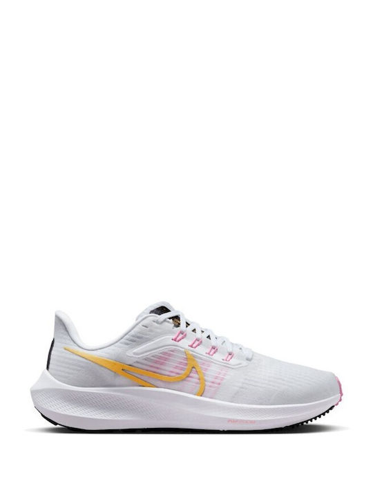 Nike Pegasus 39 Γυναικεία Αθλητικά Παπούτσια Running White / Pure Platinum / Wheat Gold