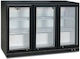 Lappas LP-320H-SZ Getränkekühlschrank Rückwandbar Bier Subzero 330lt mit Drei Türen Höhe 83.5xBreite 133.5xTiefe 50.5cm