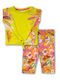 Kids' Set with Leggings Summer 2pcs Yellow
