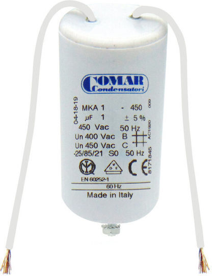 Comar Capacitor Permanent 1μF 450V 5pcs 03.006.0013