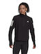 Adidas Women's Athletic Blouse Long Sleeve with Zipper Black