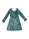 Children's Dress Long Sleeve Velvet Green