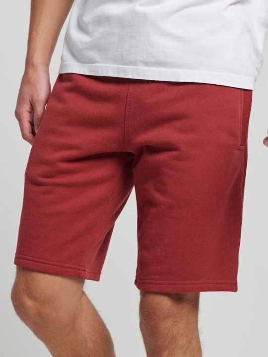 Superdry Marl Αθλητική Ανδρική Βερμούδα Κόκκινη