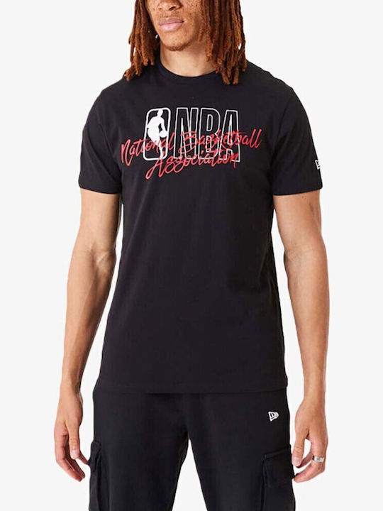 NBA Script Logo Sportliches T-Shirt Schwarz