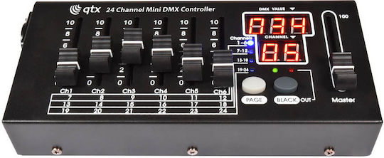 QTX Sound DMX Controller Κονσόλα Φωτισμού με 24 Κανάλια Ελέγχου