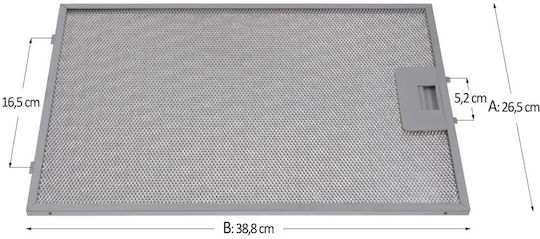 Μεταλλικό Φίλτρο Απορροφητήρα Bosch Siemens 20 X 34.5cm Πλαίσιο