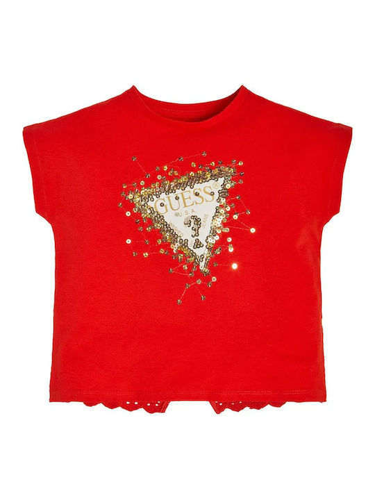 Guess Kids' Blouse Short Sleeve Red