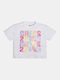 Guess Kids Crop Top Short Sleeve White