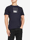 Barbour Ανδρικό T-shirt Navy Μπλε με Στάμπα