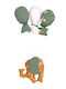 Baby Star Kids Room Decorative Mobile Balloon Green Elephant
