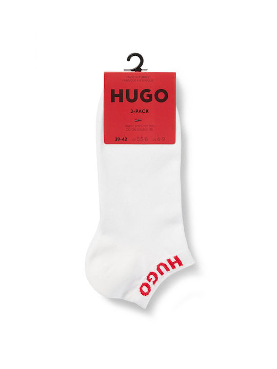 Hugo Boss Ανδρικές Μονόχρωμες Κάλτσες Λευκές 3 Pack