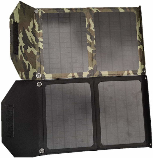 Solaris Camo Αναδιπλούμενο Ηλιακό Panel Φορτιστής 14W με USB Output (Φορητών Συσκευών) (SOLARIS-14W-PANEL-CAMO)