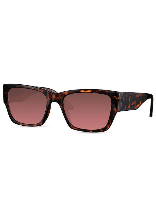 Solo-Solis Women's Sunglasses with Brown Tartaruga Plastic Frame and Purple Lens NDL6087