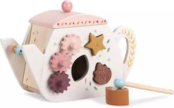 Moulin Roty Formsortierspielzeug Teapot with Patterns aus Holz für 12++ Monate