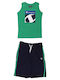Kids' Set with Shorts Summer 2pcs Green