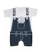 Pretty Baby Set Baby-Strampler Kurzärmelig Marineblau